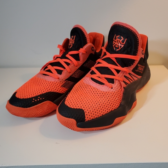 Adidas D.O.N Issue 1 Donovan Mitchell Spider Stamp Solar Red Orange Black Size 9 - Picture 6 of 16